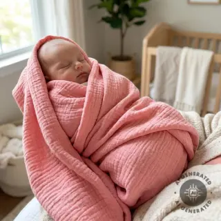 Dupla géz/muszlin soft rose ORGANIC