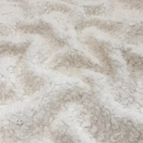 Kabát anyag TEDDY BOUCLÉ ecru