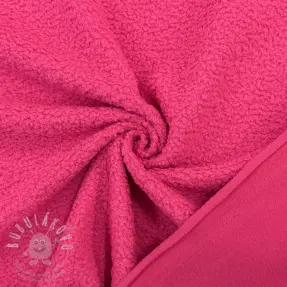 Fleece TEDDY DOUBLE SIDED pink neon