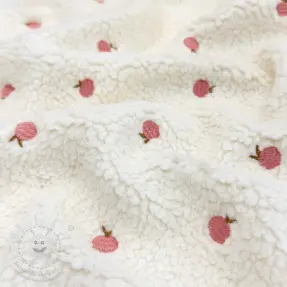 Kabát anyag TEDDY JACQUARD EMBROIDERY Patches