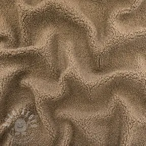 Kabát anyag TEDDY soft taupe