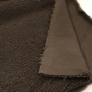 Kabát anyag TEDDY dark brown
