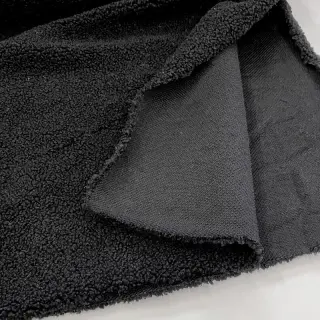 Kabát anyag TEDDY black