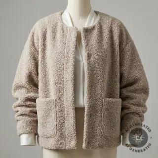 Kabát anyag TEDDY beige