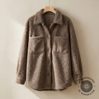 Kabát anyag TEDDY taupe