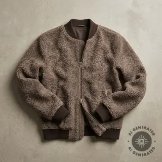 Kabát anyag TEDDY taupe