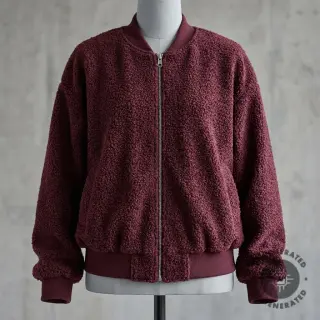 Kabát anyag TEDDY rouge