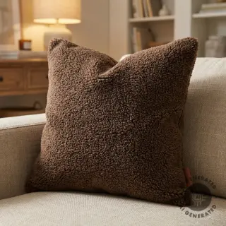 Kabát anyag TEDDY dark brown