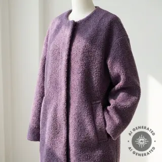 Kabát anyag TEDDY purple