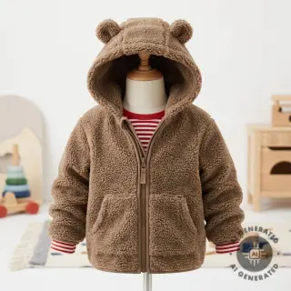 Kabát anyag TEDDY soft taupe