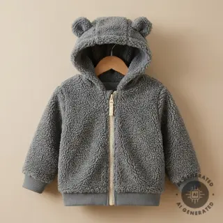 Kabát anyag TEDDY grey