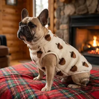 Kabát anyag TEDDY JACQUARD Acorns