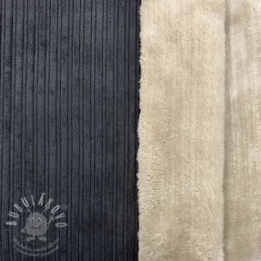 Kordbársony Cofur fleece black