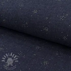 Pamutvászon JEANS Glitter small dots
