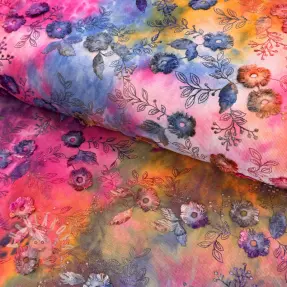 Kordbársony vékony TIE DYE 21W Catchy design G