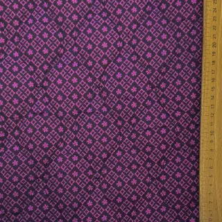 Pamutvászon VOILE STEPPED Flowerie purple digital print