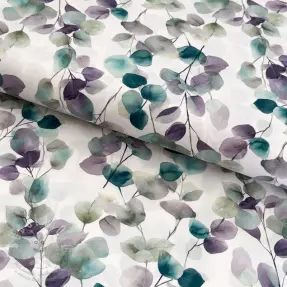 Pamutvászon Eucalypt white digital print