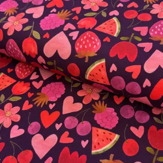 Jersey Juicy fruits purple digital print