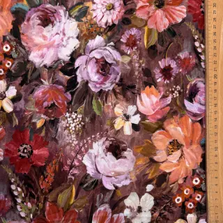 Szabadidő anyag Flowers Andrea brown digital print