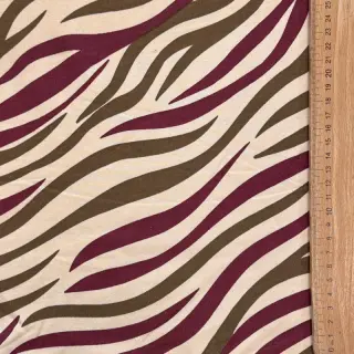 Szabadidő anyag fésült Animal skin burgundy SIMPLY NATURAL