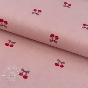 Pamutvászon FLANNEL Cherries mauve