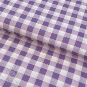 Pamutvászon MATCHA and CHECKS lilac