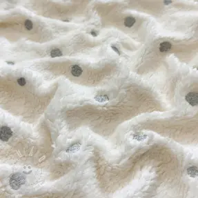 Sherpa SOFT EMBROIDERY Dots silver