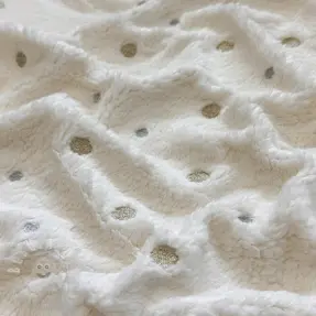 Sherpa SOFT EMBROIDERY Dots silver gold