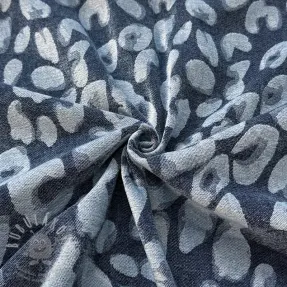 JEANS DENIM VELVET JACQUARD Animal skin jeans
