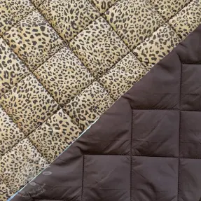 Steppelt anyag FOIL Animal skin brown