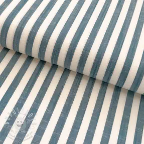 Viszkóz YARN DYED Stripes SMALL petrol