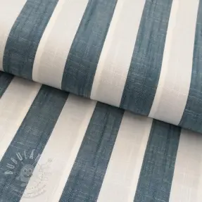 Viszkóz YARN DYED Stripes BIG petrol