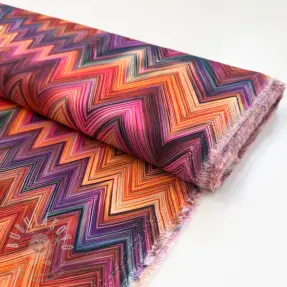 Viszkóz RADIANCE ZIGZAG orange digital print