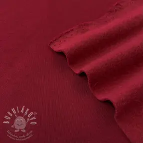 Szabadidő anyag fésült JOGGING dark red