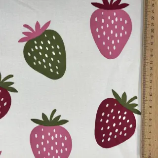 Szabadidő anyag fésült JOGGING Strawberries ecru