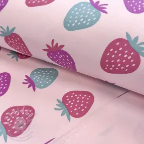 Szabadidő anyag fésült JOGGING Strawberries pink
