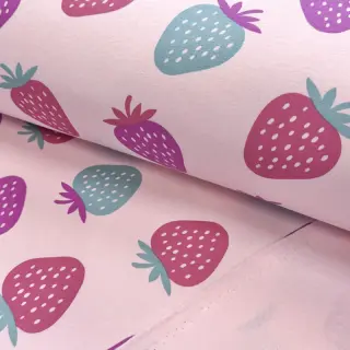 Szabadidő anyag fésült JOGGING Strawberries pink