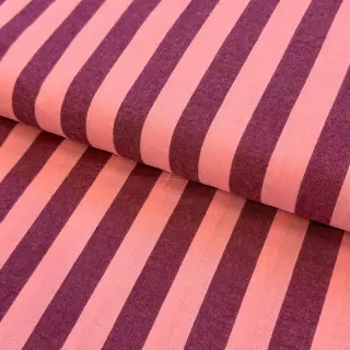 Pamutvászon YARN DYED NOVA Stripe aubergine