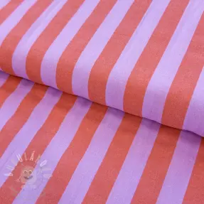 Pamutvászon YARN DYED NOVA Stripe lavender orange
