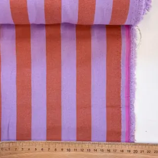 Pamutvászon YARN DYED NOVA Stripe lavender orange