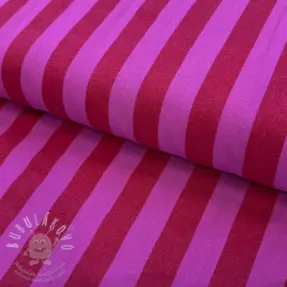 Pamutvászon YARN DYED NOVA Stripe red fuchsia