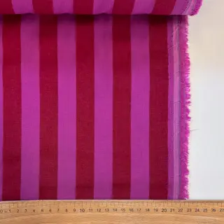Pamutvászon YARN DYED NOVA Stripe red fuchsia