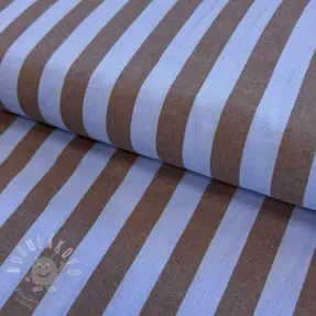Pamutvászon YARN DYED NOVA Stripe blue brown