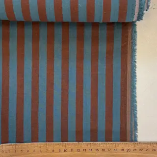 Pamutvászon YARN DYED BIG Stripes brown