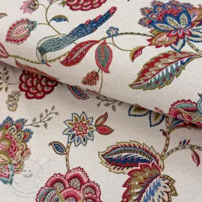 Dekorációs anyag jacquard Palampore blanc