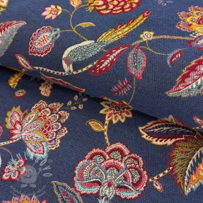 Dekorációs anyag jacquard Palampore bleu