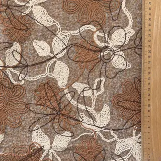 Kabát anyag WOOLY EMBROIDERY Petra beige