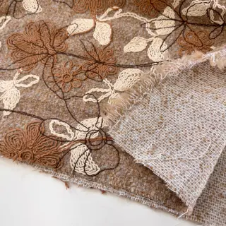 Kabát anyag WOOLY EMBROIDERY Petra beige