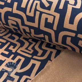 Szabadidő anyag fésült JOGGING Abstract brown navy