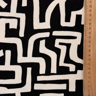 Szabadidő anyag fésült JOGGING Abstract black natural